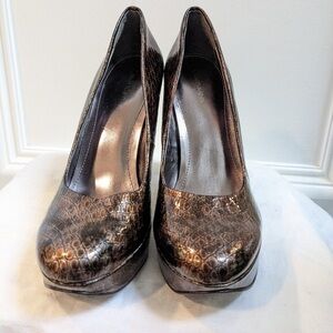 Calvin Klein Brown Platform Pumps